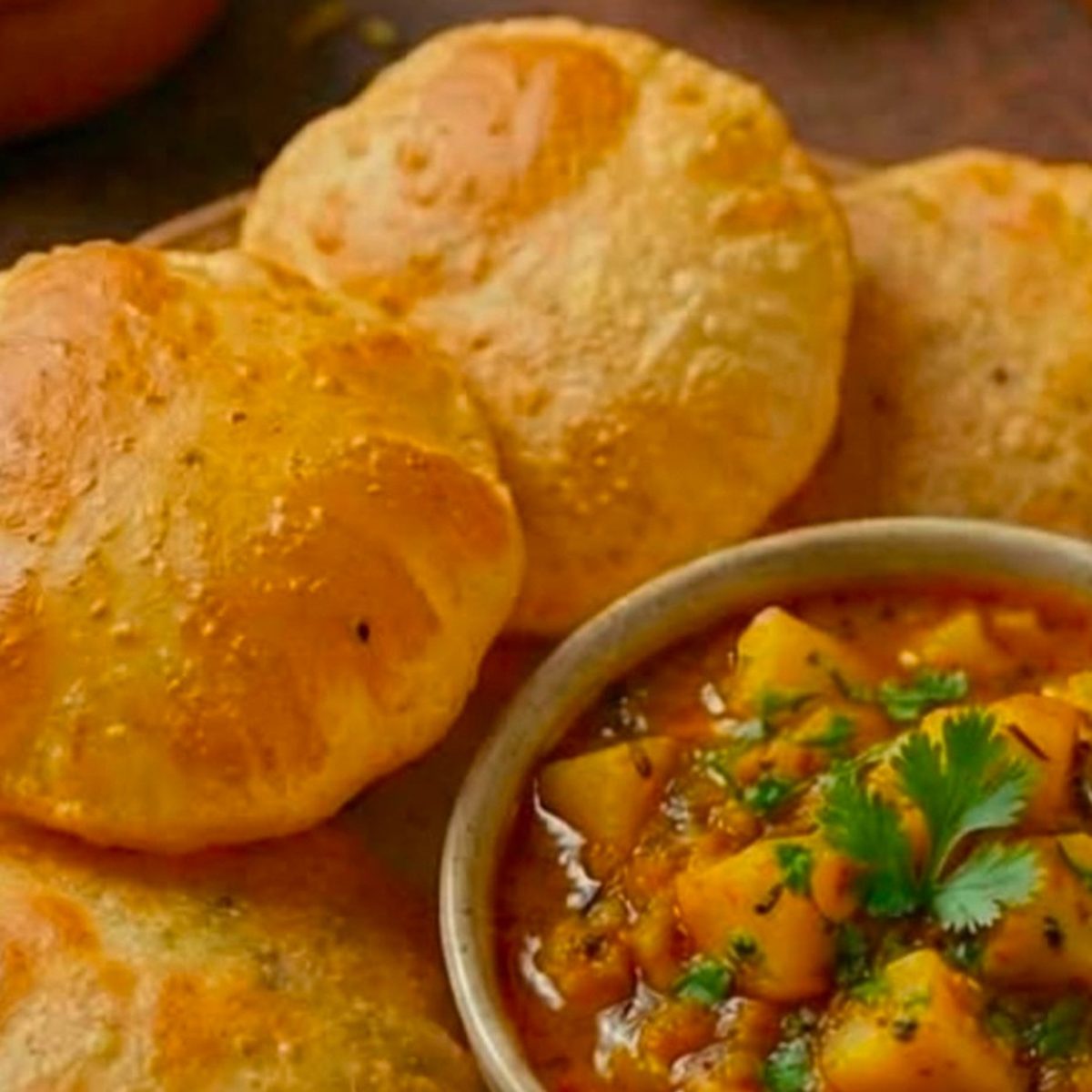 Aloo and Halwa Puri