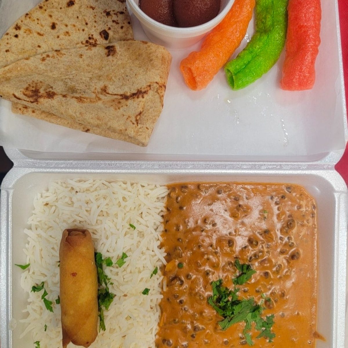 lamb Saag lunch